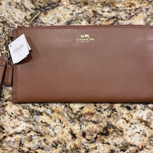 Coach Tan Leather Clutch